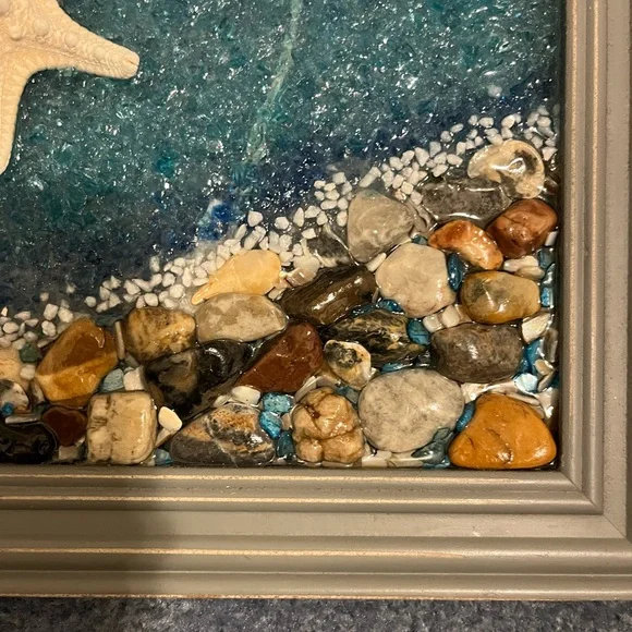 Beach Themed Framed 3D Art with Starfish - Picture 5 of 6